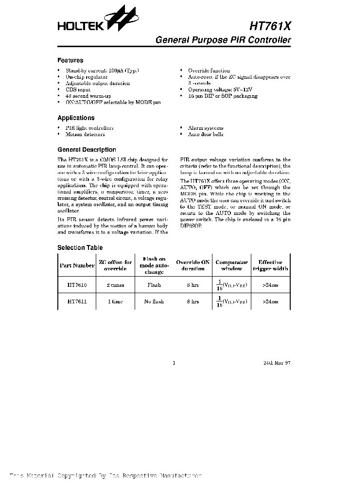 HT7610A16SOIC_194709.PDF Datasheet