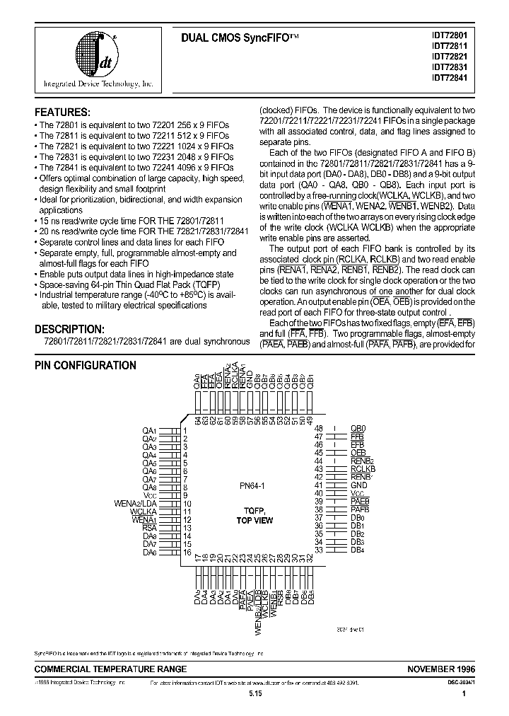 IDT72801_74386.PDF Datasheet