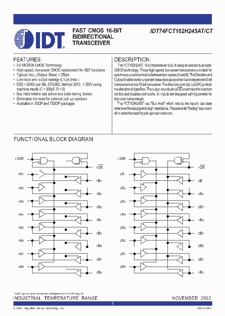 IDT74FCT162H245AT_327385.PDF Datasheet