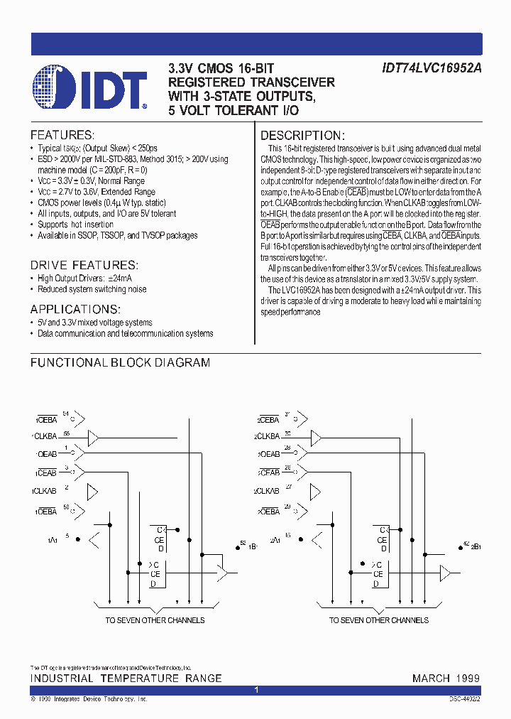 IDT74LVC16952A_346238.PDF Datasheet