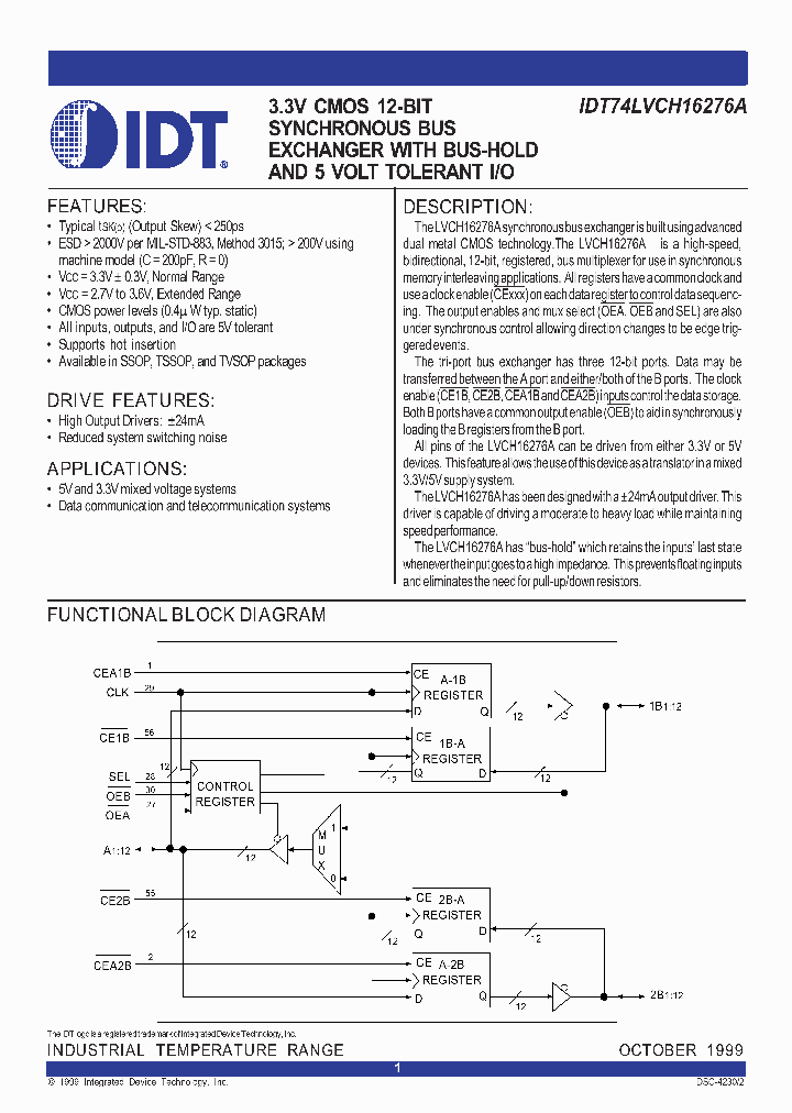 IDT74LVCH16276A_331242.PDF Datasheet