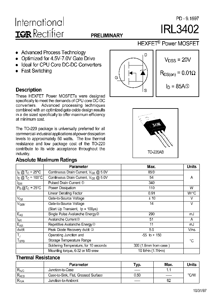 IRL3402_326120.PDF Datasheet