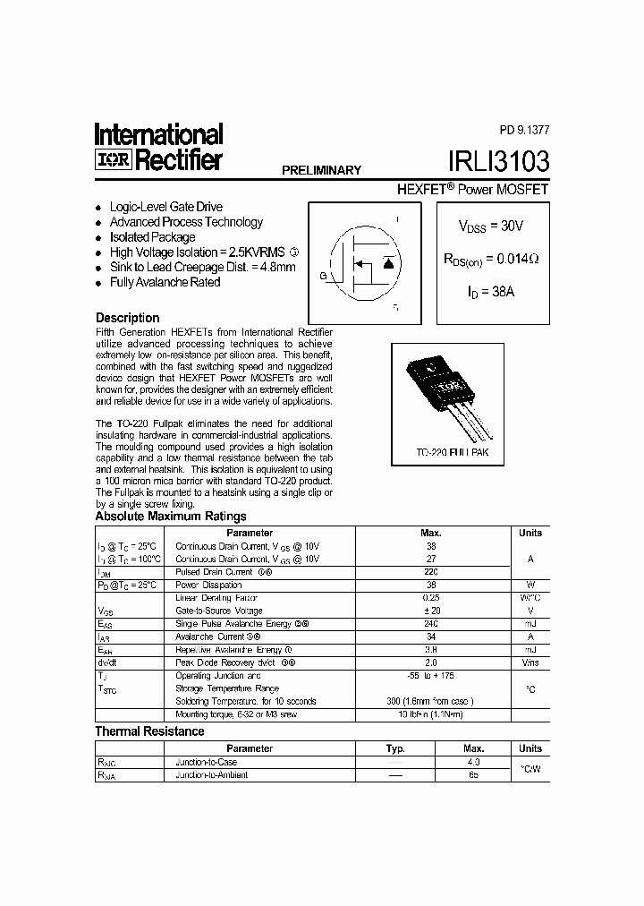 IRLI3103_321827.PDF Datasheet