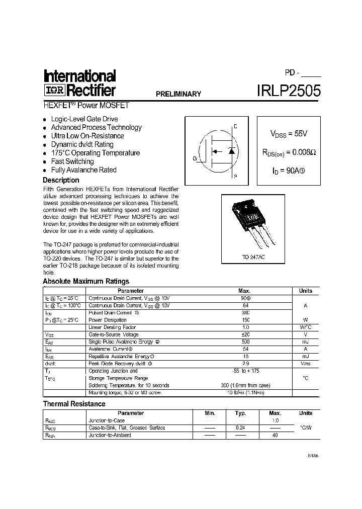 IRLP2505_325041.PDF Datasheet