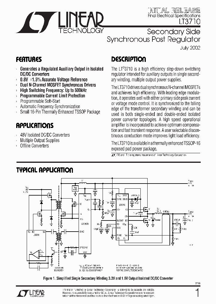LT3710_356099.PDF Datasheet Download --- IC-ON-LINE