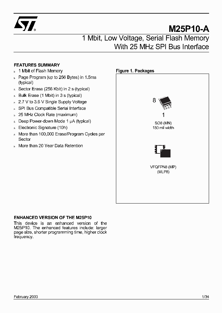 M25P10-AV_203239.PDF Datasheet