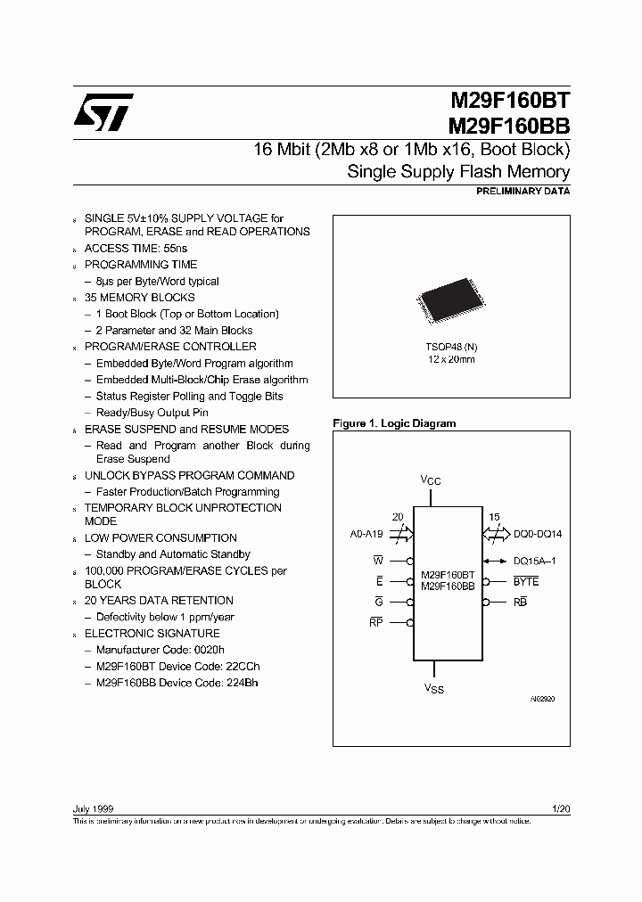 M29F160BB_316154.PDF Datasheet