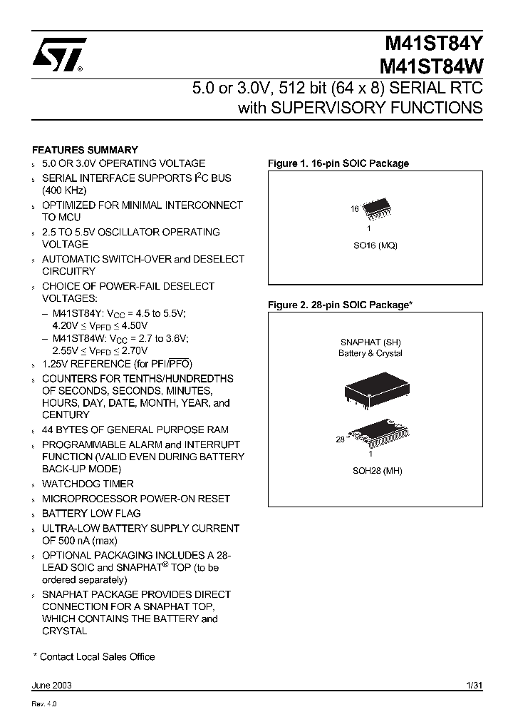 M41ST84W_123311.PDF Datasheet