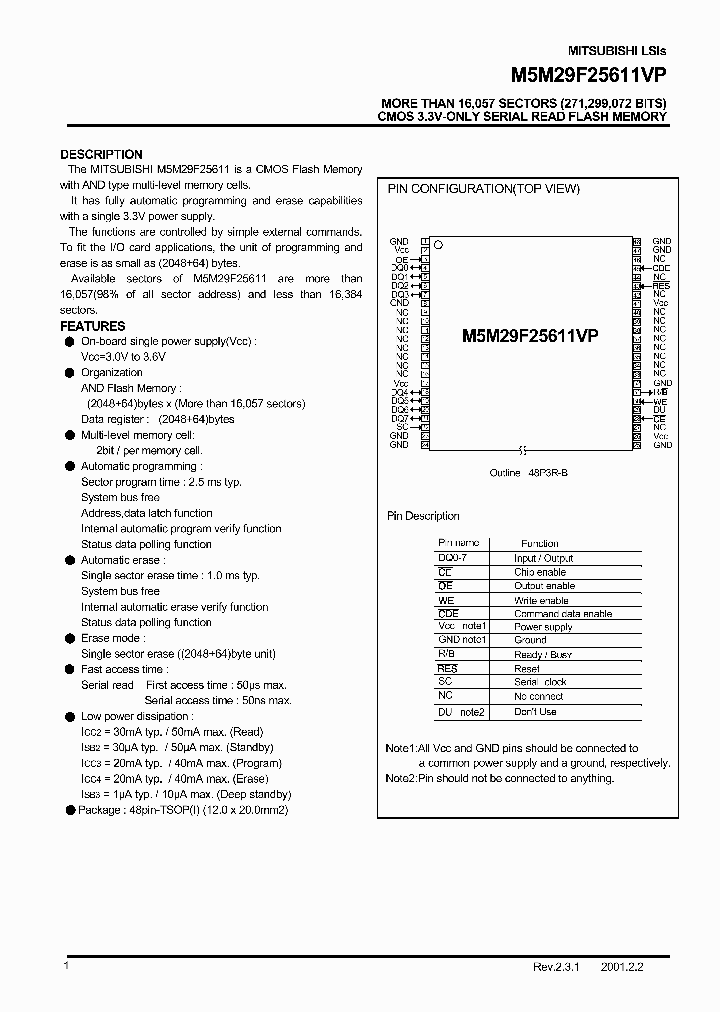 M5M29F25611VP_363678.PDF Datasheet