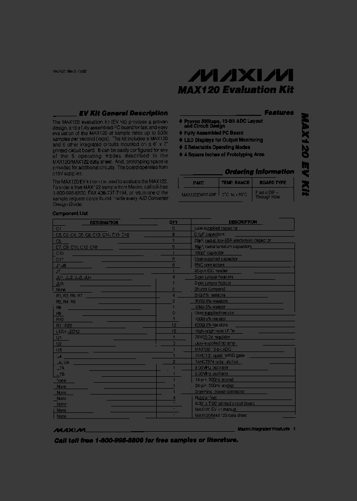 MAX120EVKIT_354977.PDF Datasheet