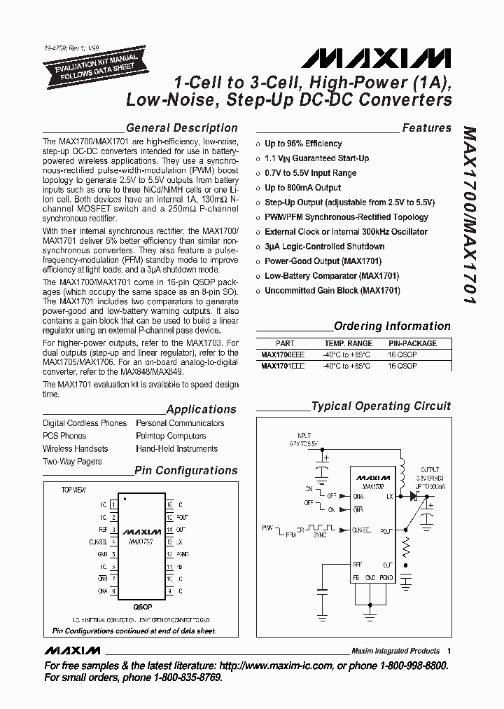 MAX1700_50529.PDF Datasheet