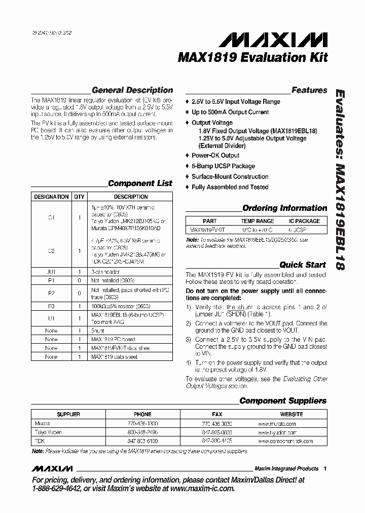 MAX1819EVKIT_383686.PDF Datasheet