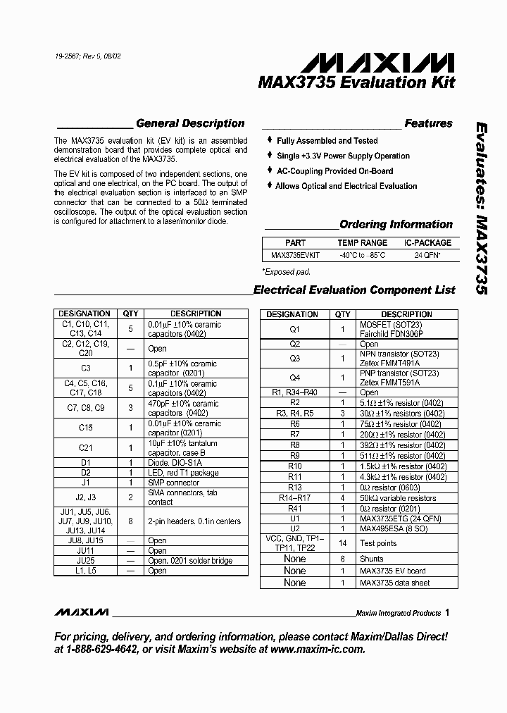MAX3735EVKIT_198071.PDF Datasheet