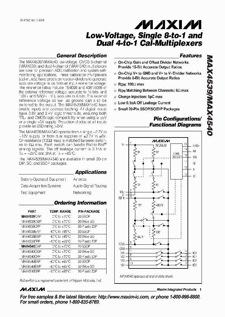 MAX4540_29888.PDF Datasheet