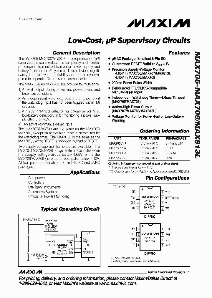 MAX813LEUA_320111.PDF Datasheet