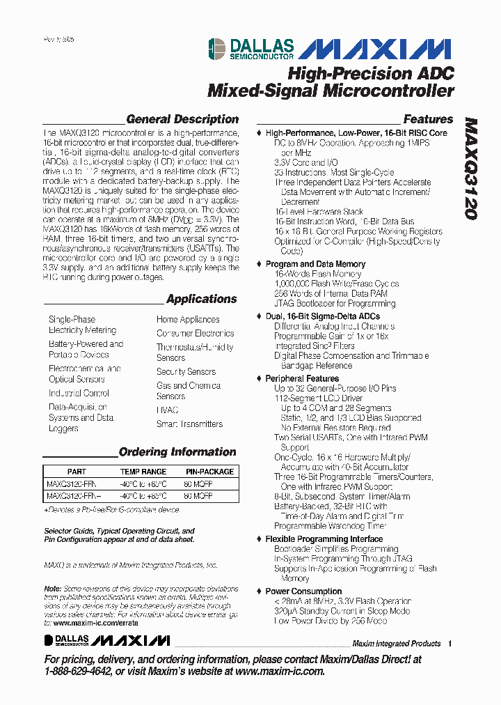 MAXQ3120-FFN_196338.PDF Datasheet
