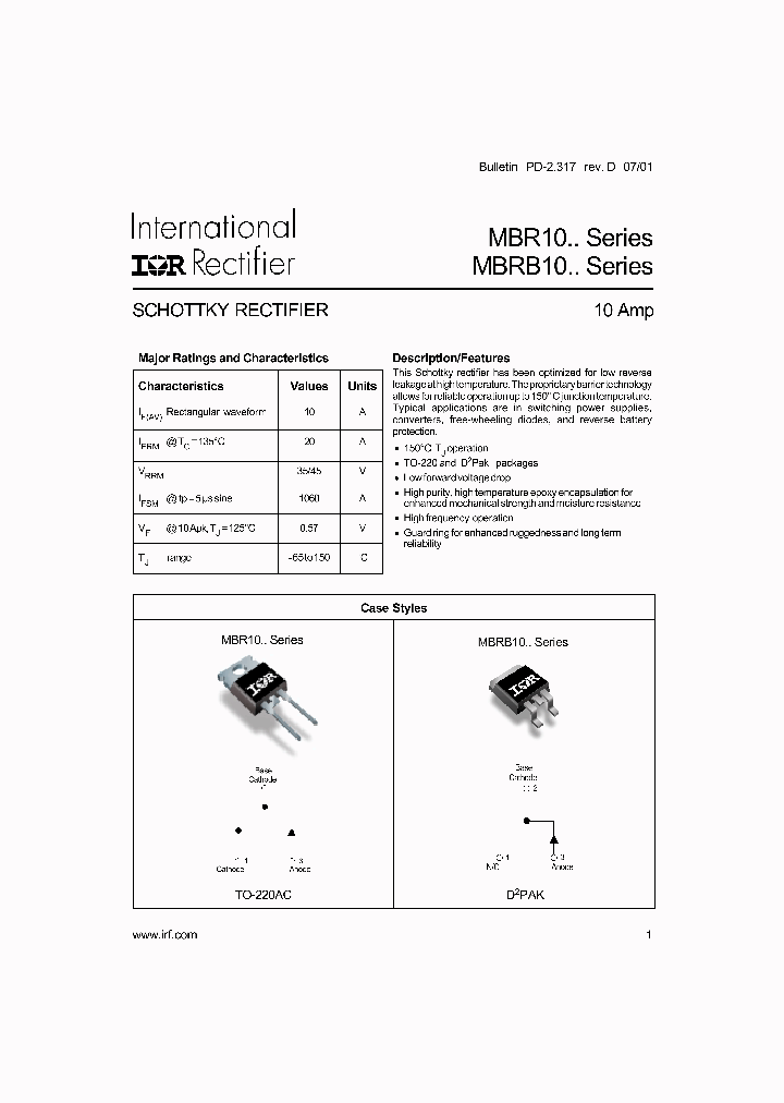 MBRB10SERIES_354345.PDF Datasheet