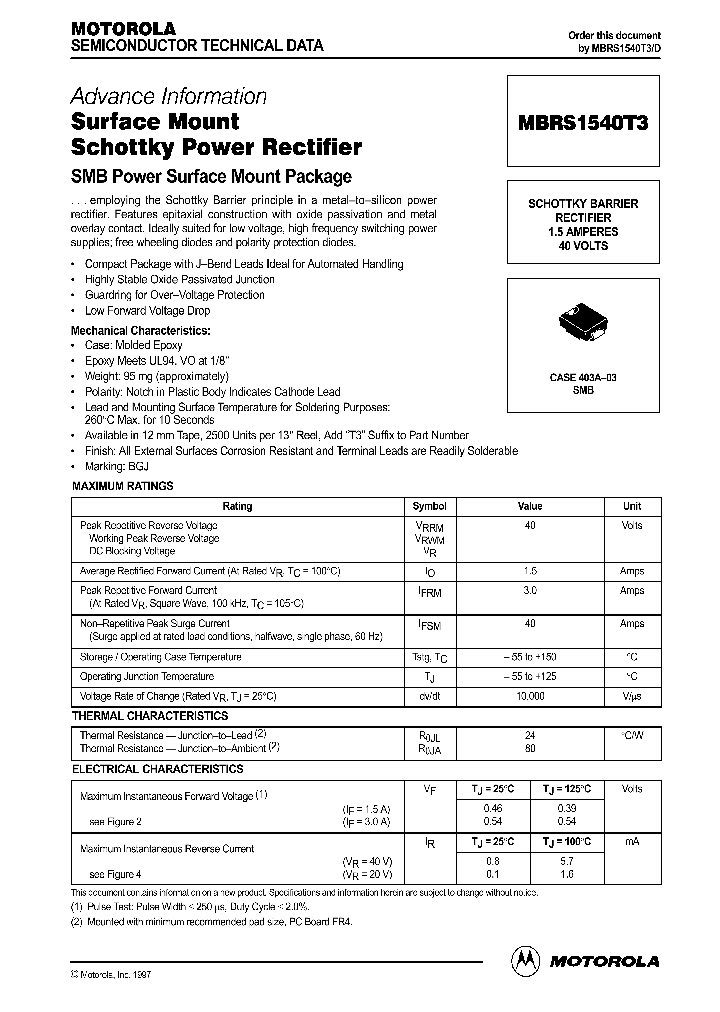 MBRS1540T3D_333647.PDF Datasheet