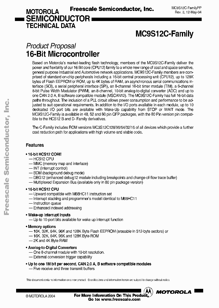 MC9S12C128_330353.PDF Datasheet