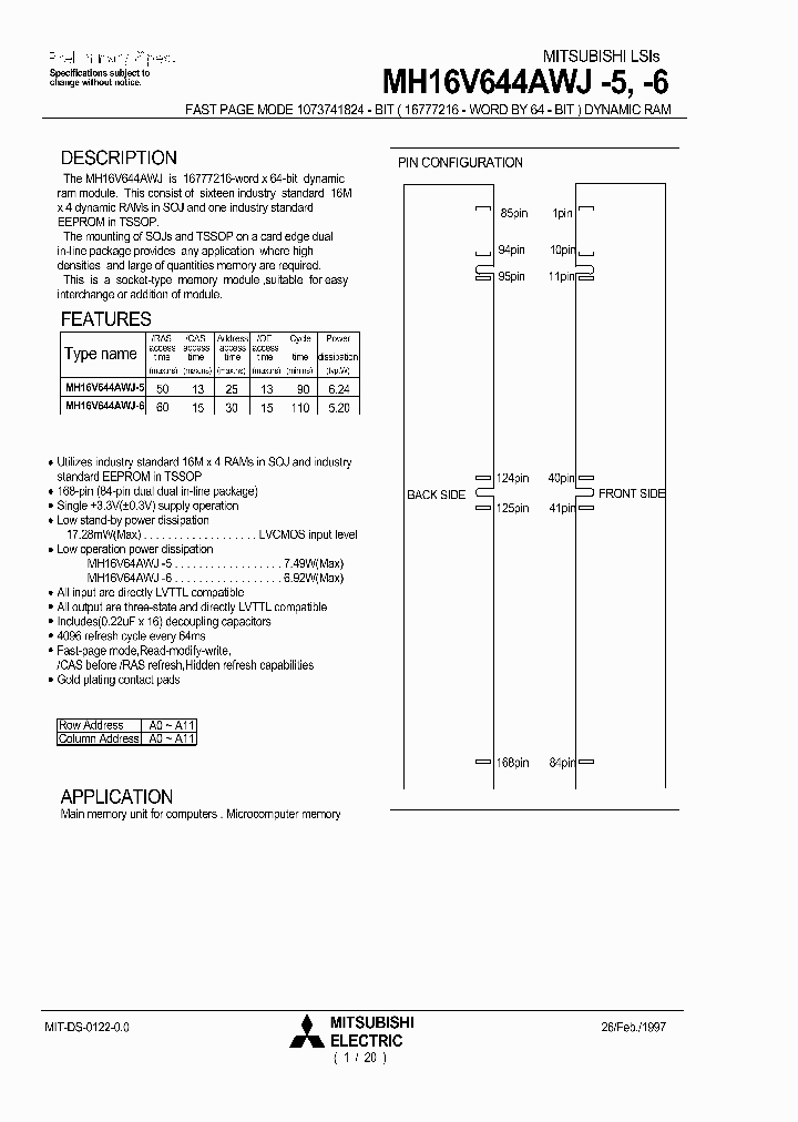 MH16V644AWJ-6_331687.PDF Datasheet