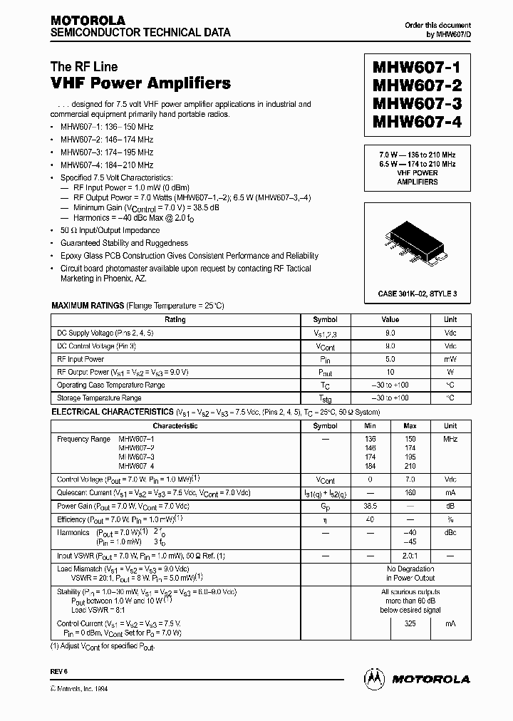 MHW607-1_327483.PDF Datasheet