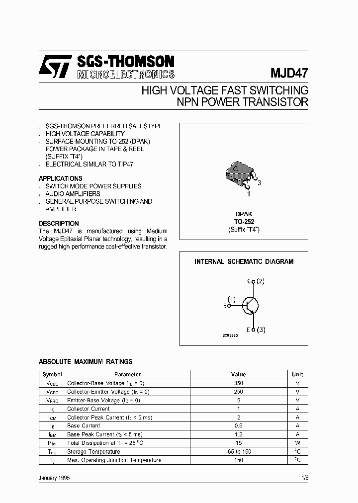 MJD47_322976.PDF Datasheet