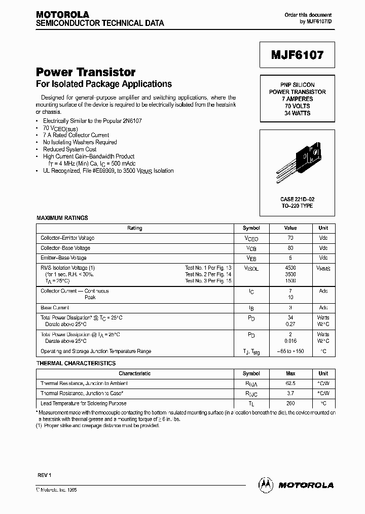 MJF6107_335275.PDF Datasheet