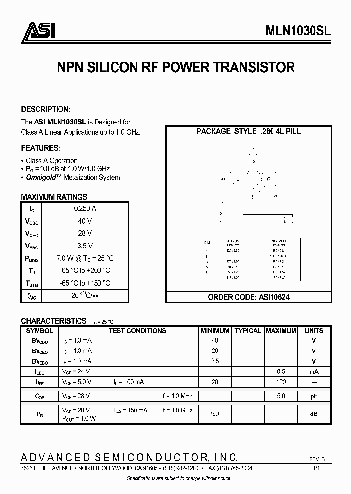 MLN1030SL_358580.PDF Datasheet