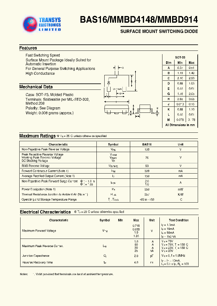 MMBD4148_344403.PDF Datasheet