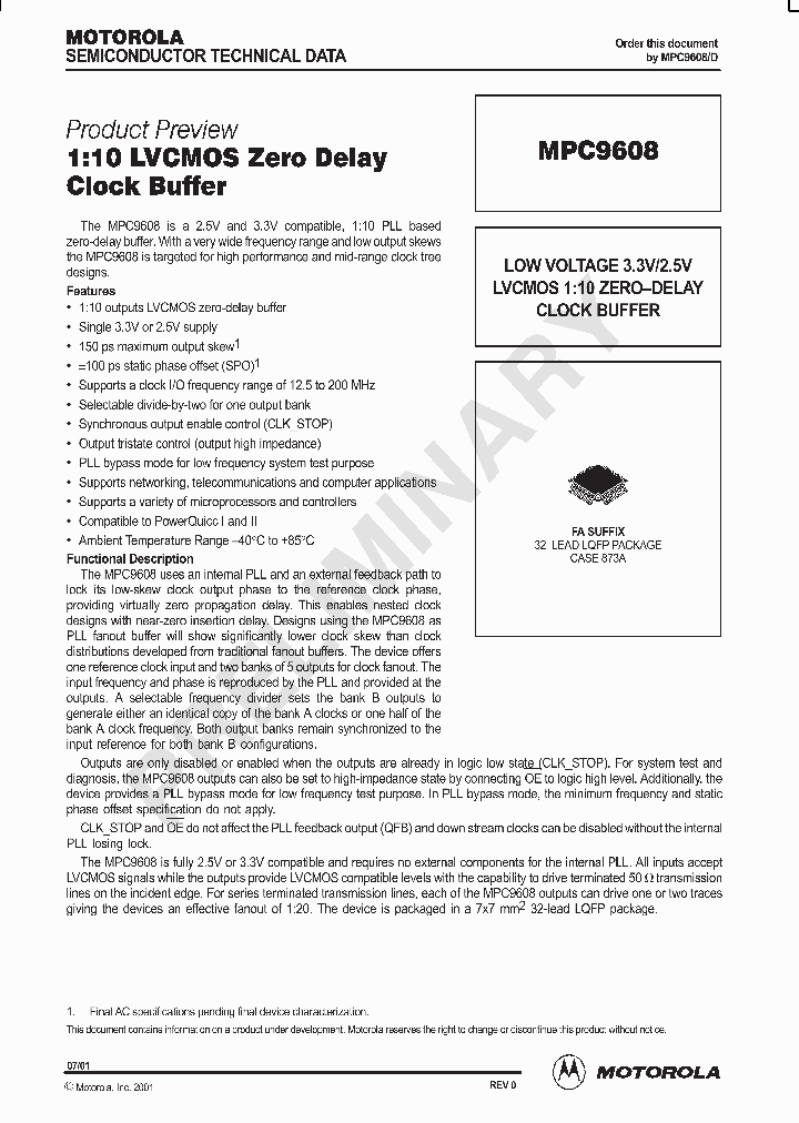 MPC9608_321645.PDF Datasheet