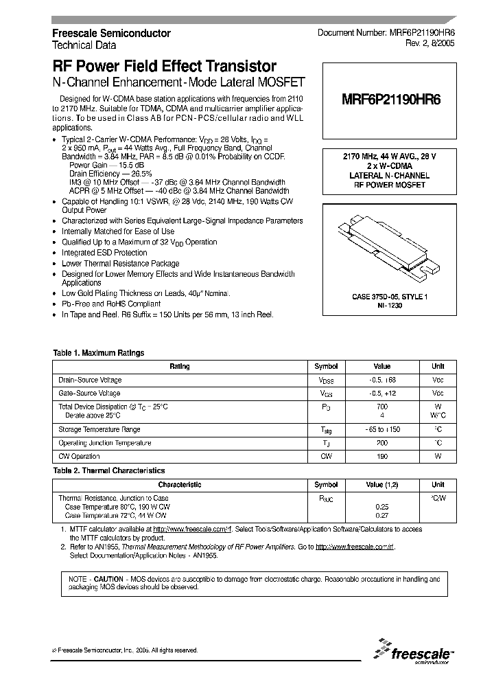 MRF6P21190HR6_381919.PDF Datasheet