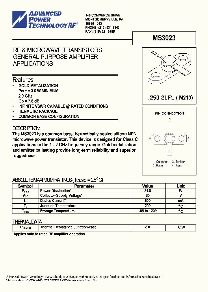 MS3023_337957.PDF Datasheet
