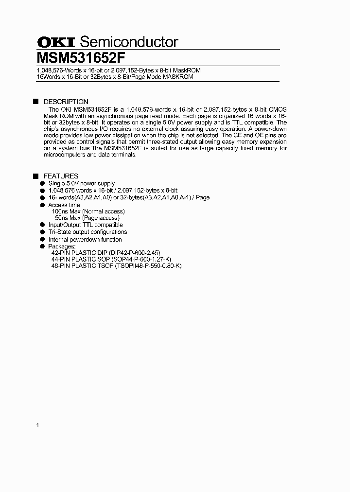 MSM531652F_368524.PDF Datasheet