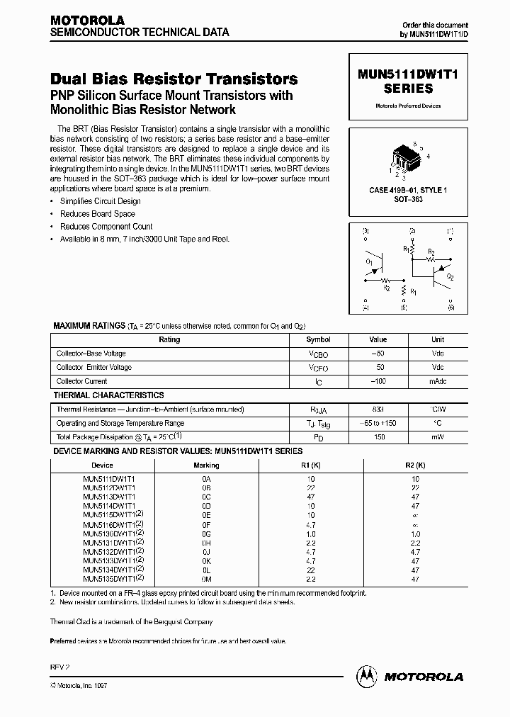 MUN511_58962.PDF Datasheet