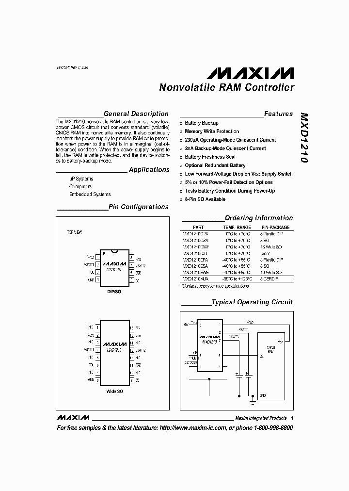 MXD1210_77908.PDF Datasheet