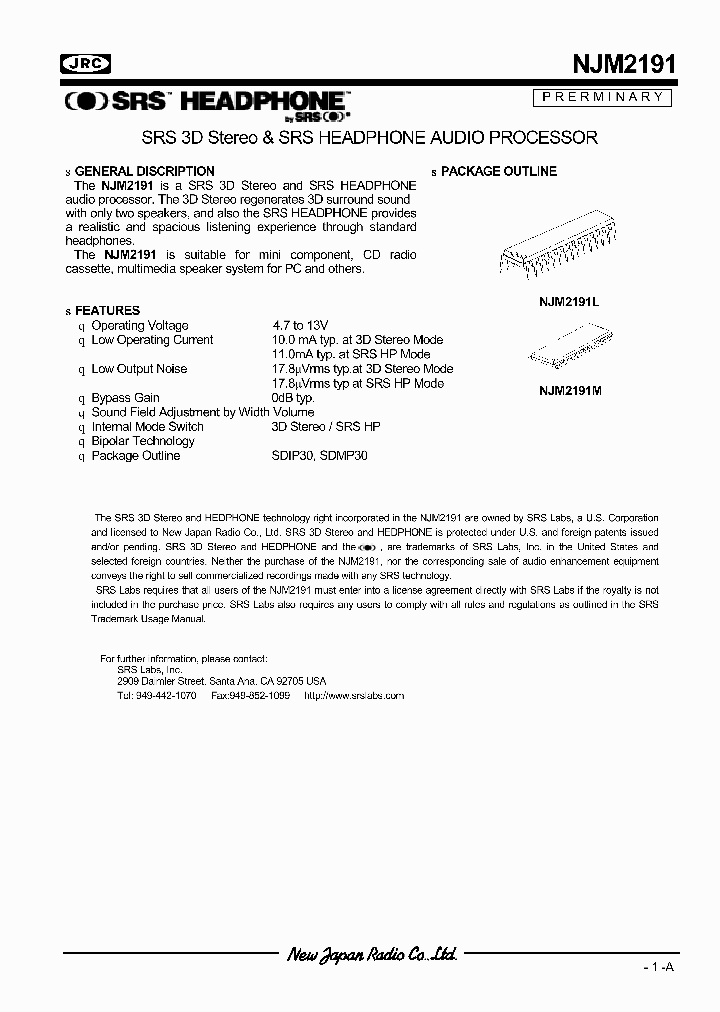 NJM2191_360244.PDF Datasheet