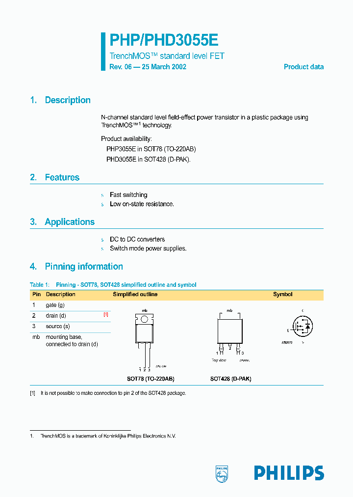 PHD3055E_318753.PDF Datasheet Download --- IC-ON-LINE