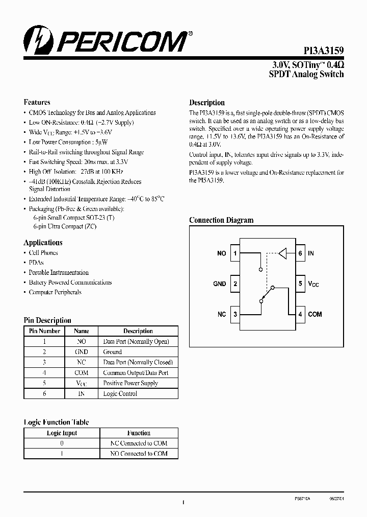 PI3A3159ZC_257380.PDF Datasheet