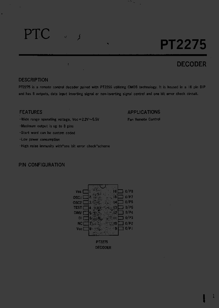 PT2275_188188.PDF Datasheet