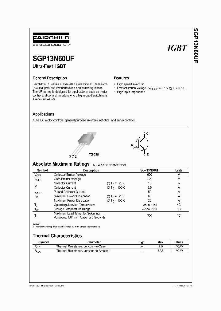 SGP13N60UF_356396.PDF Datasheet