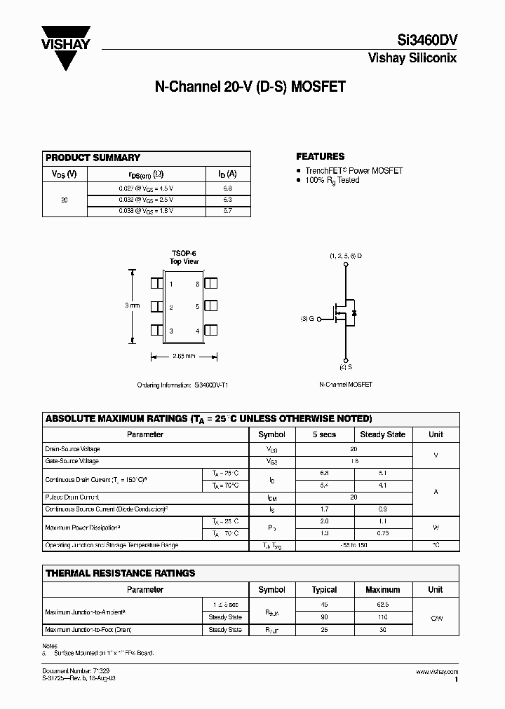 SI3460DV_327597.PDF Datasheet
