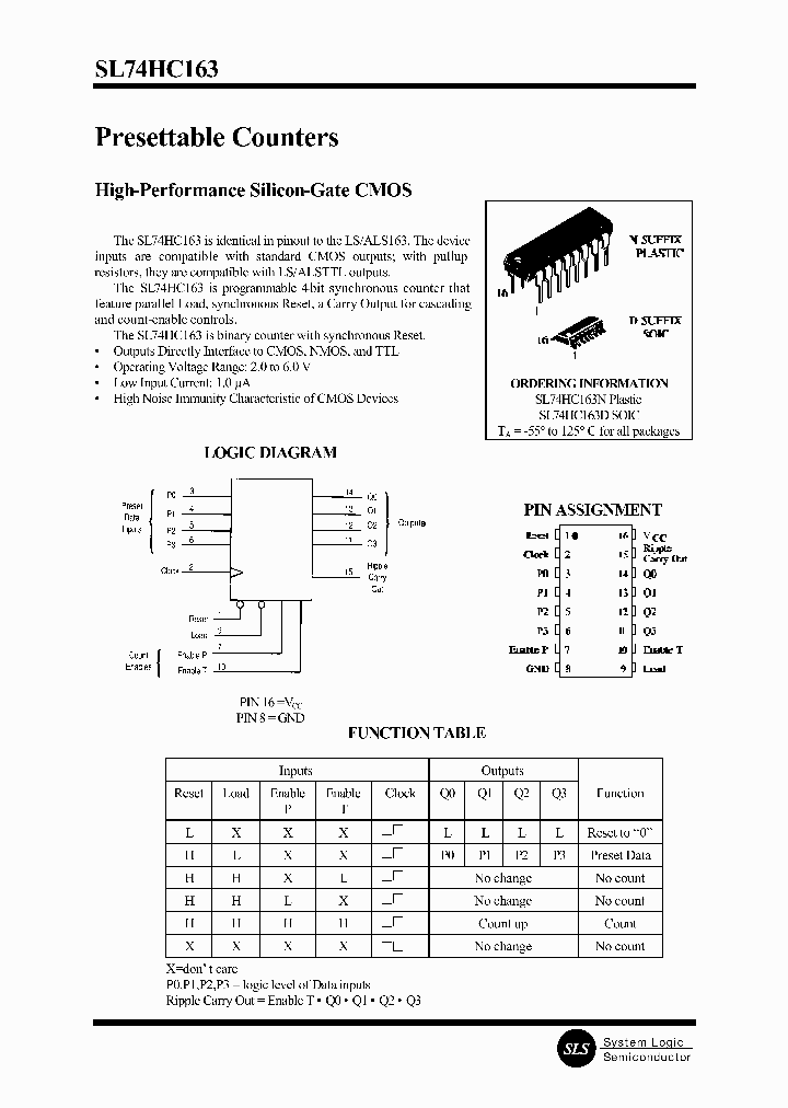 SL74HC163_342363.PDF Datasheet