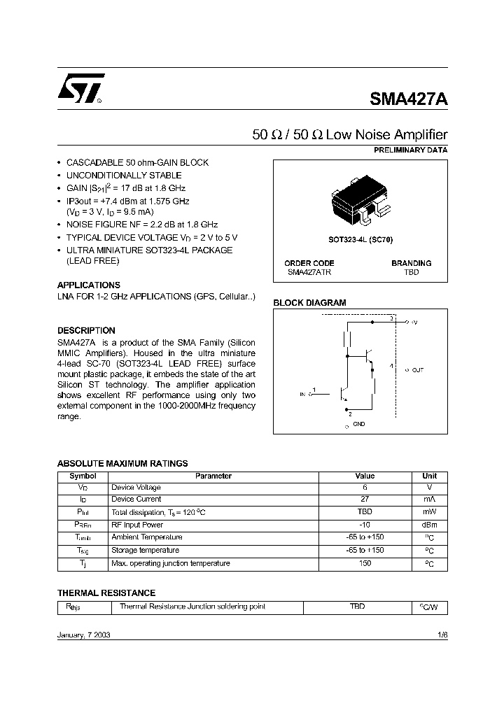 SMA427ATR_197728.PDF Datasheet