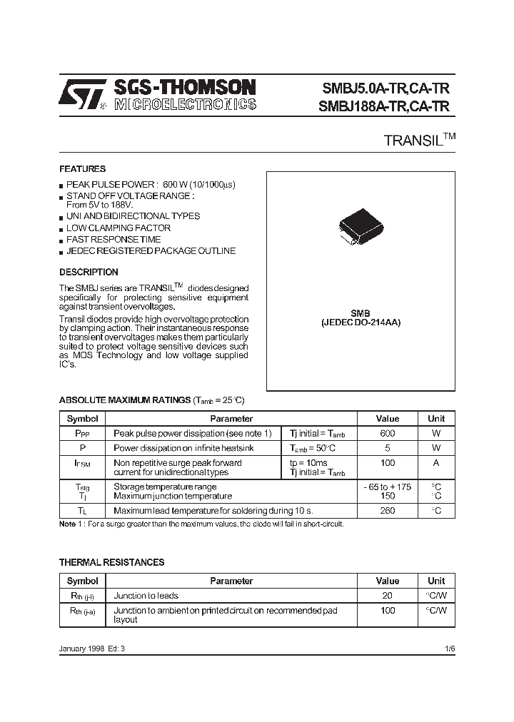 SMBJ188A-TR_109439.PDF Datasheet