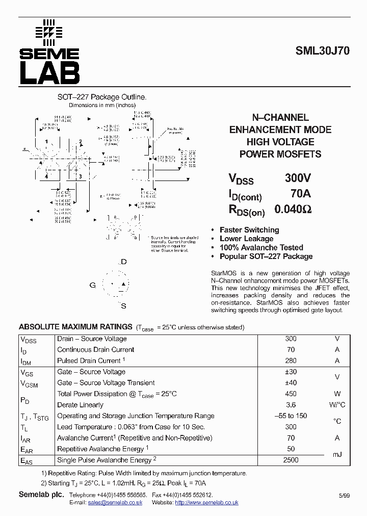 SML30J70_333738.PDF Datasheet