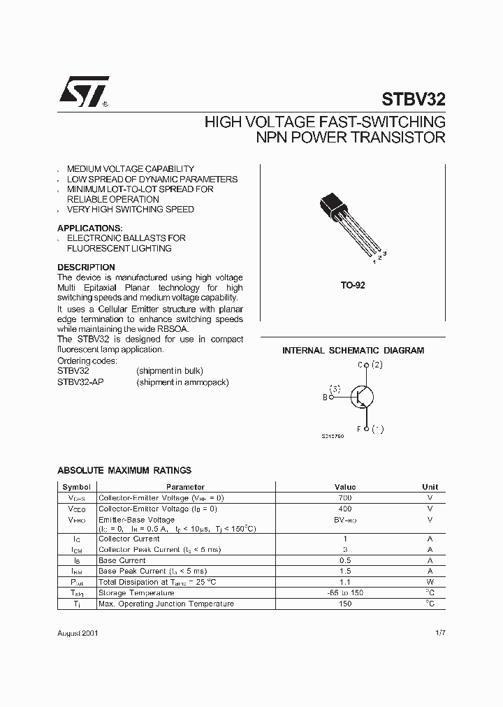 STBV32_340829.PDF Datasheet