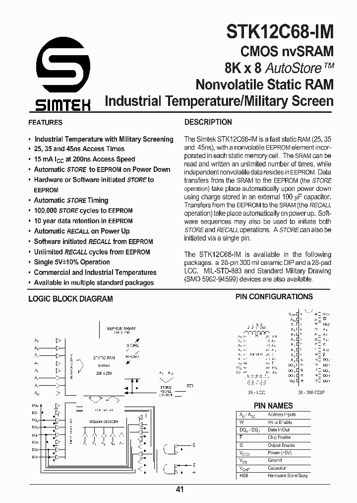 STK12C68-IM_371333.PDF Datasheet