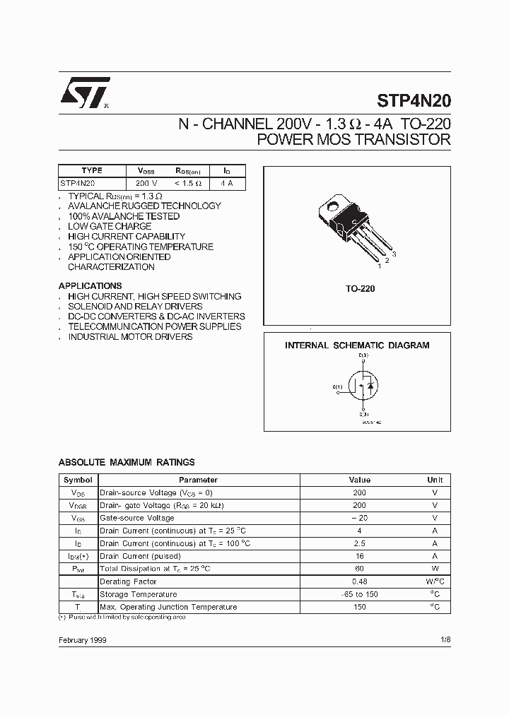 STP4N20_240964.PDF Datasheet