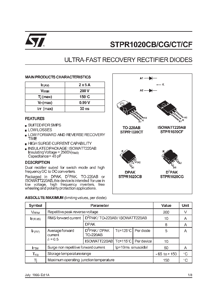 STPR1020CF_321900.PDF Datasheet