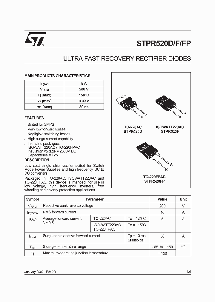 STPR520FP_184089.PDF Datasheet